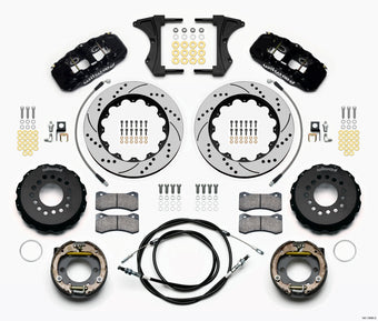 compare product Wilwood AERO4 Rear Kit 14.00 Drilled 2005-2014 Mustang w/ BMR Suspn. w/Lines