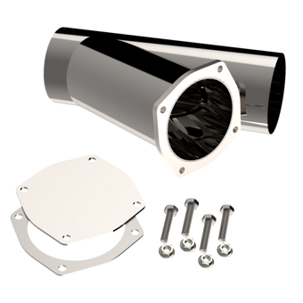 compare product QTP 5in Weld-On QTEC Exhaust Cutout Y-Pipe
