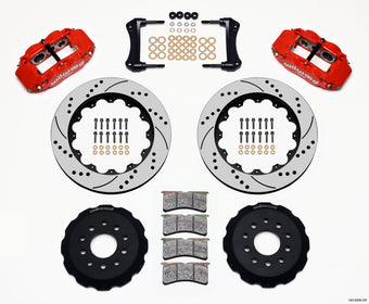 compare product Wilwood Narrow Superlite 6R Front Hat Kit 14.00in Drilled Red 88-93 Corvette C4
