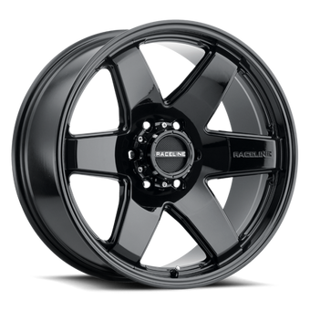 compare product Raceline 942B Addict 18x8in / 6x120 BP / 35mm Offset / 67.1mm Bore - Gloss Black Wheel