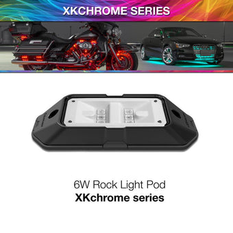 compare product XK Glow XKchrome Low Profile Ultra Bright Rock Light Pod 6W