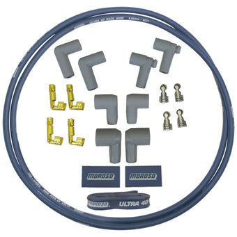 compare product Moroso Ignition Coil Wire Kit - Ultra 40 - Sleeved - 4ft - Blue