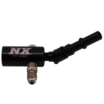 compare product Nitrous Express 3/8-10mm Late Model Billet Fuel Line Adapter 45 Degree