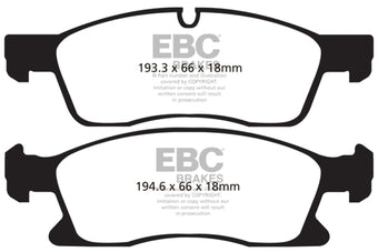 compare product EBC 11+ Dodge Durango 3.6 Extra Duty Front Brake Pads