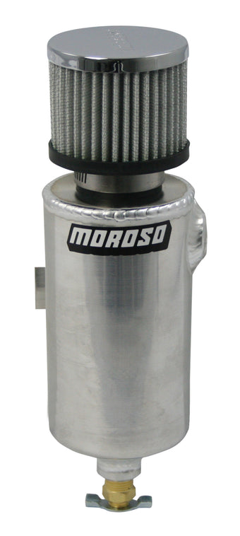 compare product Moroso Breather Tank/Catch Can - 1/2in NPT Female Fitting - Roll Bar Mount - Aluminum