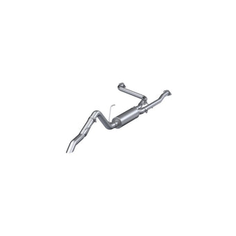 compare product MBRP 22-23 Nissan Frontier 3.8L 3in Tip 3in Cat Back Turndown Exit Street Profile - Aluminized Steel