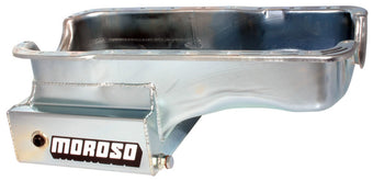 compare product Moroso Ford 289-302 (w/Front Sump) Kicked Out Road Race Baffled 9qt 8in Steel Oil Pan