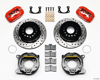 compare product Wilwood Forged Dynalite P/S P-B Kit Drilled-Red New Big Ford 2.50in Offset