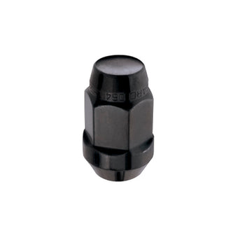 compare product McGard Hex Lug Nut (Cone Seat Bulge Style) M12X1.5 / 3/4 Hex / 1.45in. Length (Box of 144) - Black