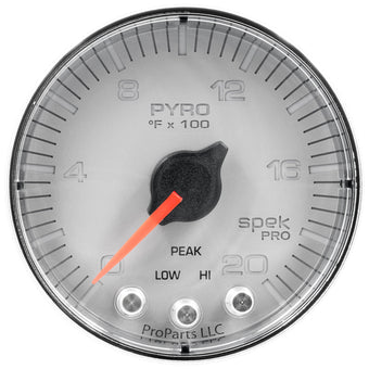 compare product Autometer Spek-Pro Gauge Pyro. (Egt) 2 1/16in 2000f Stepper Motor W/Peak & Warn Slvr/Chrm