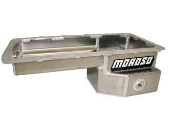 compare product Moroso Ford 5.0 Coyote (w/Rear Sump) Drag Race Baffled Wet Sump 9qt Aluminum Oil Pan
