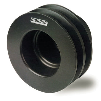 compare product Moroso Chevrolet Small Block (w/Long Pump) Crankshaft Pulley - Double Groove - Billet Aluminum