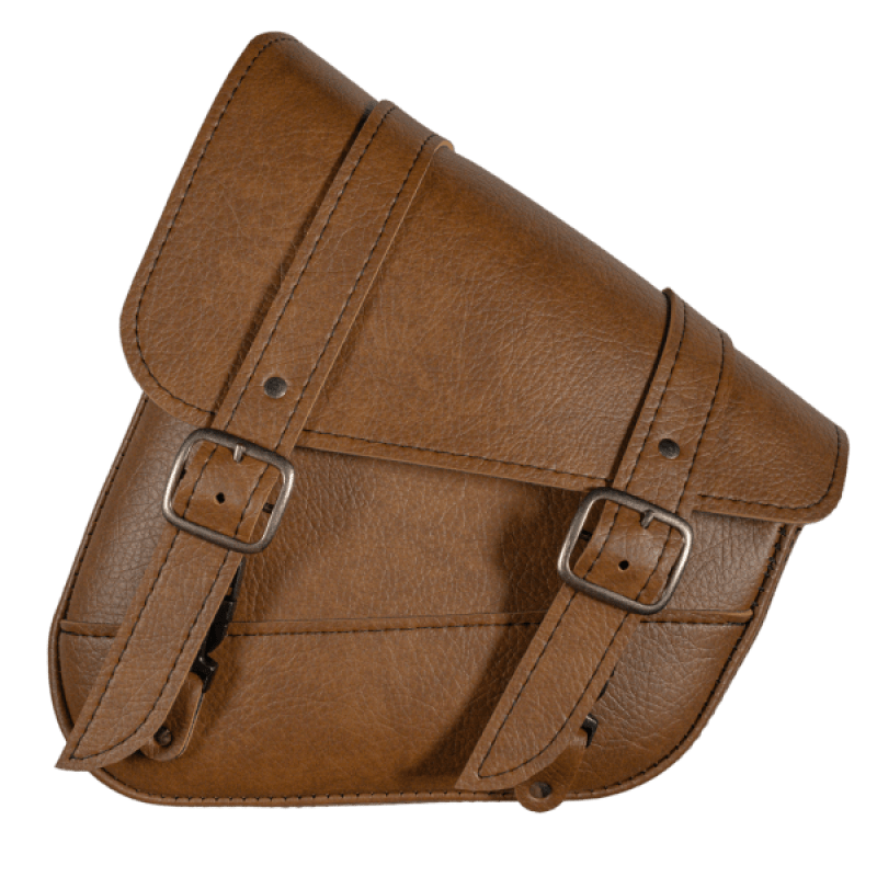 Willie & Max HD Softails, Yamaha Rd Stars, Kaw Vulcan 900, Suz C50 Swingarm Bag - Warm Brown - My Store