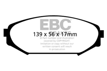 compare product EBC 00-02 Acura MDX 3.5 Ultimax2 Front Brake Pads