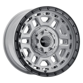 compare product Weld Off-Road Crux 17x9in / 5x114.3 BP / ET -12 / 78.1mm Bore - Gloss Armor Gray / Satin Black Wheel