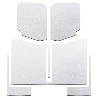 compare product DEI 20-22 Jeep Gladiator JT 4-Door Boom Mat Complete Headliner Kit - 7 Piece - White