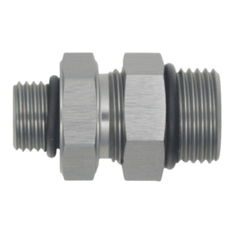 compare product DeatschWerks 6AN ORB Male to 8AN ORB Male Swivel Adapter - Anodized DW Titanium
