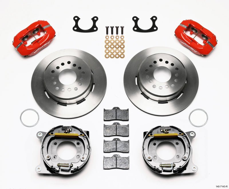 Wilwood Forged Dynalite P/S Park Brake Kit Red Small Ford 2.66in Offset - My Store
