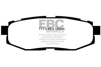compare product EBC 12+ Scion FR-S 2 Yellowstuff Rear Brake Pads