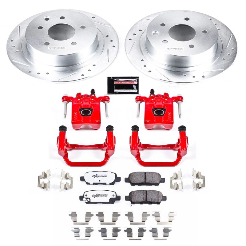 Power Stop 07 - 10 Nissan Altima Rear Z26 Street Warrior Brake Kit w/Calipers - My Store