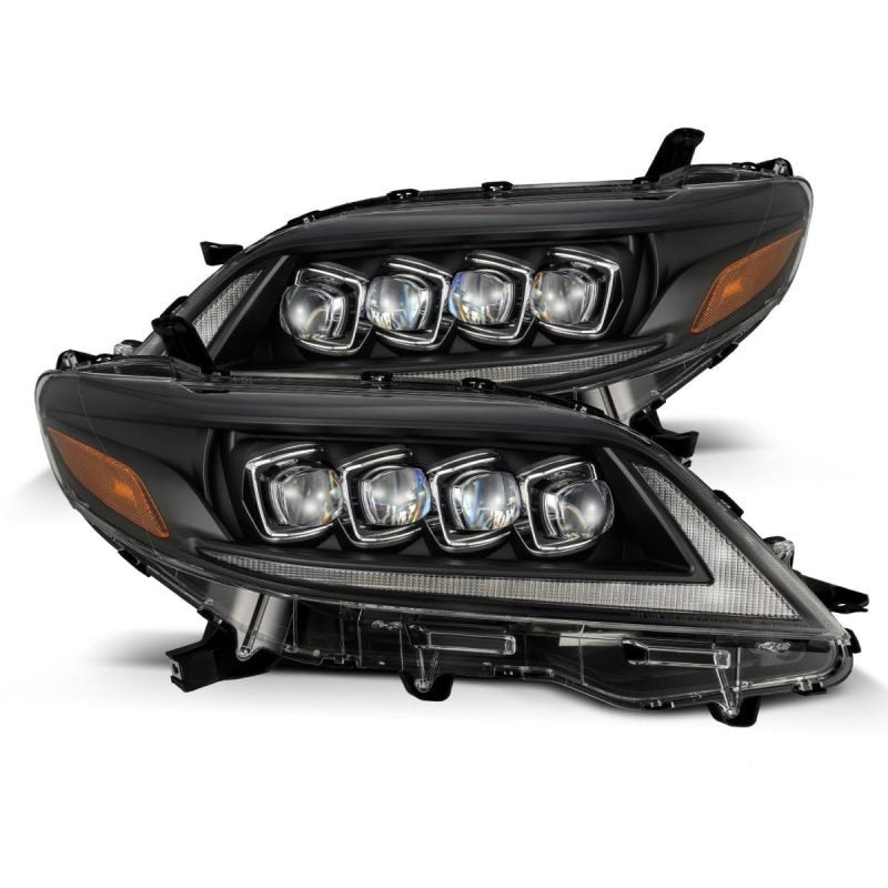 AlphaRex 2011+ Toyota Sienna NOVA LED Proj Headlights Plank Style Black w/Activ Light/Seq Signal/DRL - My Store