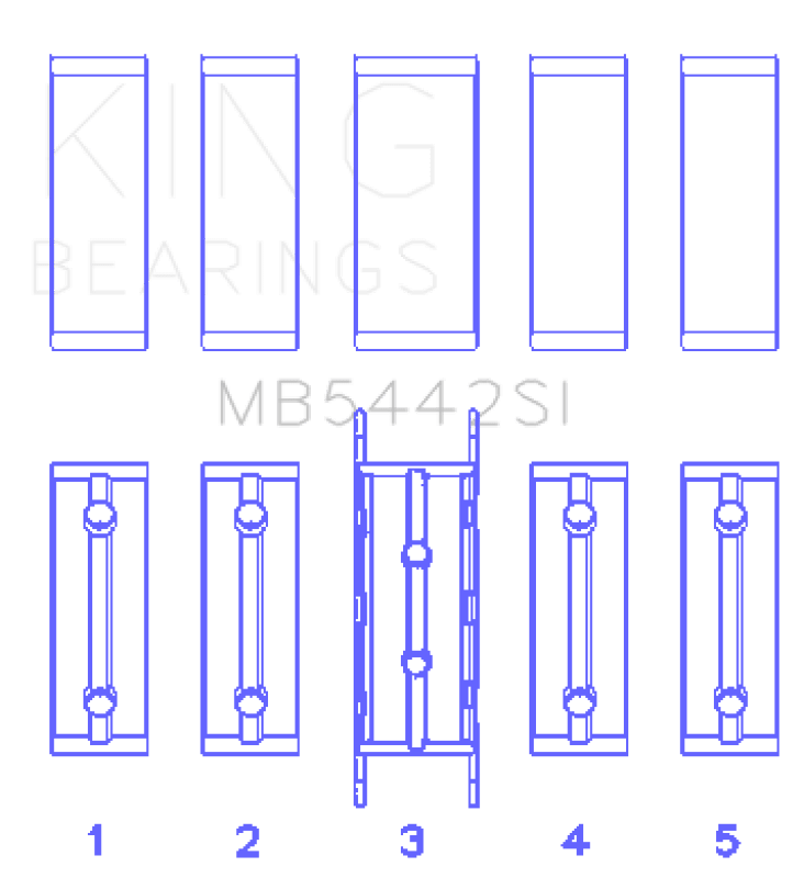 King Ford/Mazda Duratec 2.0/2.3 DOHC (Size 0.75) Silicon Bi - Metal Aluminum Main Bearing Set - My Store