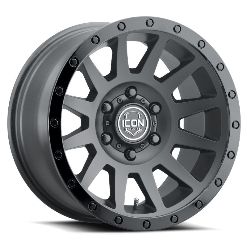 ICON Compression 17x8.5 5x5 - 6mm Offset 4.5in BS 71.5mm Bore Double Black Wheel - My Store