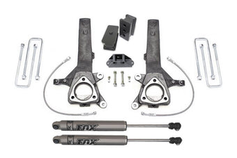 compare product MaxTrac 04-18 Nissan Titan 2WD 4in/2in MaxPro Elite Spindle Lift Kit w/FOX Shocks