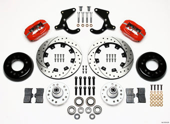 compare product Wilwood Forged Dynalite Front Kit 12.19in Drilled Red 55-57 Chevy