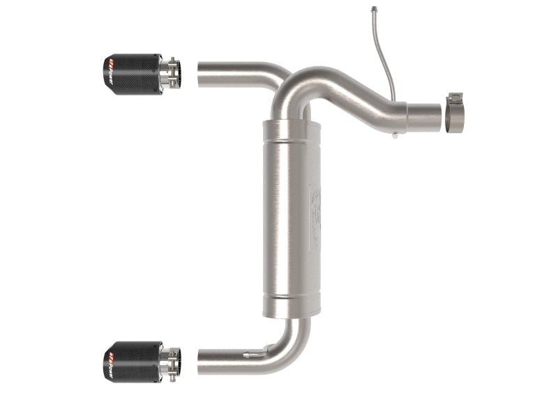 aFe Vulcan 3in 304 SS Axle - Back Exhaust 2021 Ford Bronco L4 - 2.3L (t)/V6 - 2.7L (tt) w/ Carbon Tips - My Store