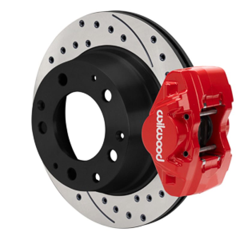Wilwood 69 - 83 Porsche 911 D31 11.42in. Rear Brake Kit w/ Flex Lines - Drilled Rotors (Red) - My Store