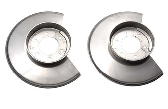 compare product Kentrol 78-86 Jeep CJ Disc Brake Dust Cover Pair - Polished Silver