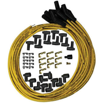 compare product Moroso Universal Ignition Wire Set - Blue Max - Spiral Core - Unsleeved - 135 Degree - Yellow