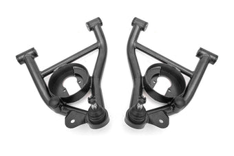 compare product BMR 82-92 F-Body A-arms Lower DOM, Non-adj Delrin Bushings Spring Pocket - Black Hammertone