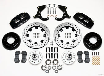 compare product Wilwood Dynapro 6 Front Hub Kit 12.19in Drilled 55-57 Chevy