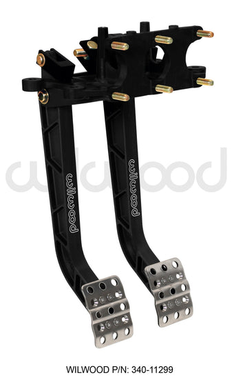 compare product Wilwood Adjustable Dual Pedal - Brake / Clutch - Rev. Swing Mount - 6.25:1