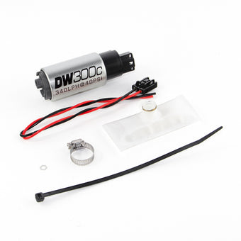 compare product DeatschWerks 88-91 BMW 325i DW300C 340 LPH Compact Fuel Pump w/ Install Kit (w/o Mounting Clips)