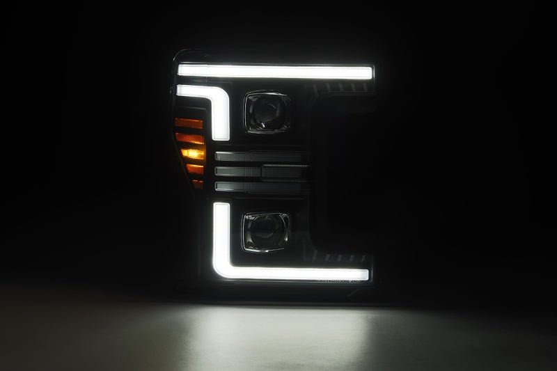 AlphaRex 17 - 19 Ford F - 250/350/450/550 Super Duty PRO - Series Proj Headlights Black w/SeqSig & DRL - My Store