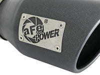 aFe MACH Force - Xp 3in 304 SS Metallic Black Exhaust Tip 3in In x 4 - 1/2in Out x 9in L Clamp - On Right - My Store