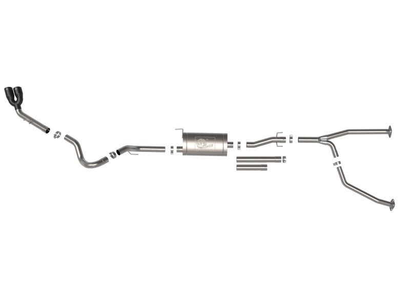 aFe 2022 Toyota Tundra V6 - 3.5L (tt) Vulcan Series 2.5in to 3in 304 SS Cat - Back Exhaust w/ Black Tip - My Store