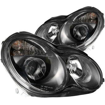 compare product ANZO 2001-2007 Mercedes Benz C Class W203 Projector Headlights Black