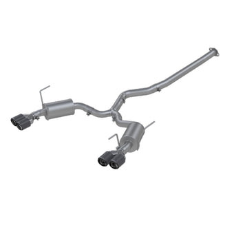 compare product MBRP 15-19 Subaru WRX 2.0L/STI 2.5L 3in Dual Split Rear Exit w/ 3.5in CF Tips - T304 Street Version