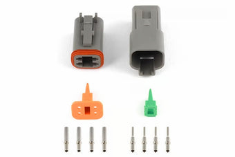 compare product Haltech Matching Set of Deutsch DT-4 Connectors 13 Amp Plug & Pins Only