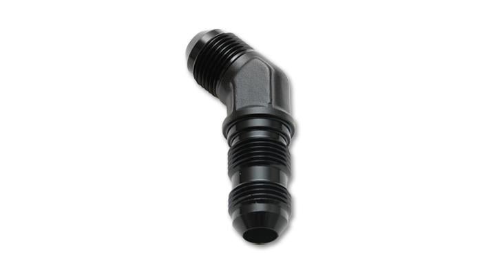 Vibrant - 3AN Bulkhead Adapter 45 Degree Elbow Fitting - Anodized Black Only - My Store