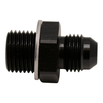 compare product DeatschWerks 6AN Male Flare to M16 X 1.5 Male Metric Adapter (Incl Washer) - Anodized Matte Black