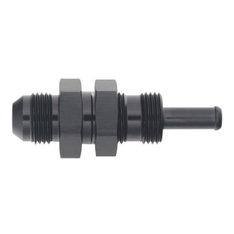 compare product DeatschWerks 8AN Male Flare to Straight 5/16in Single Hose Barb - Anodized Matte Black