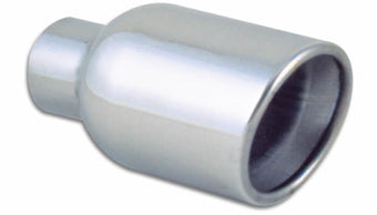 compare product Vibrant 2.5in ID 4in OD Round SS Tips (Double Wall, Angle Cut)