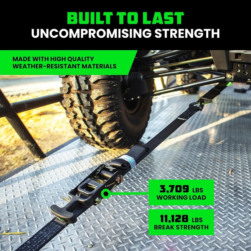 Rhino USA Heavy Duty Vehicle Tie Down Kit - Black - My Store