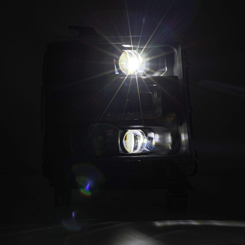 AlphaRex 16 - 18 Chevy 1500HD LUXX LED Proj Headlights BK w/Seq Actvn Light / SeqSig (Req PN 810023) - My Store
