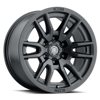 compare product ICON Vector 6 17x8.5 6x135 6mm Offset 5in BS 87.1mm Bore Satin Black Wheel